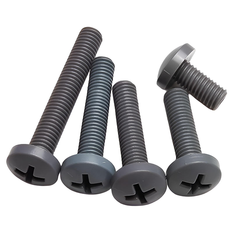 [Australia - AusPower] - PVC Metric Phillips Pan Head Screws with Nuts and Washers Set M3 M4 M5 Assortment Hardware Kit Total 470PCS Grey M3-M5 