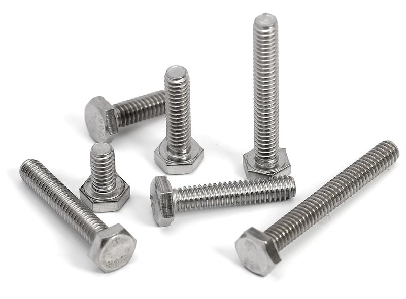 [Australia - AusPower] - 1/4-20 Hex Bolts Screws Kit External Hex Head Stainless Steel 304 Fully Threaded Hex Bolt 1/4-20 x 1/2" Length 50-Piece 1/2" 