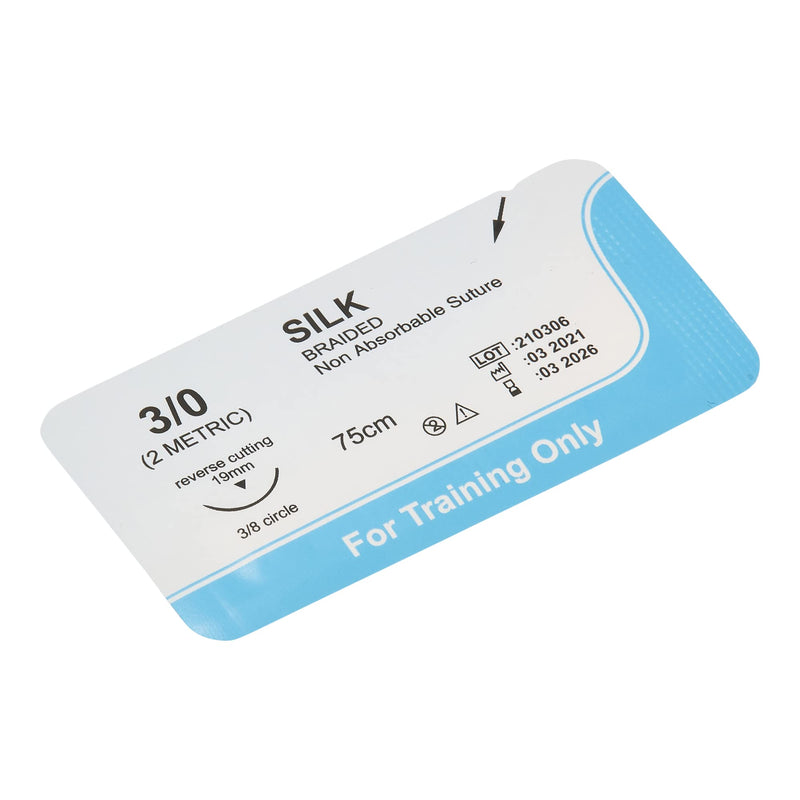 [Australia - AusPower] - Silk Suture Thread (12 Pack) | Best Suture Practice Thread | for Medical Students, Doctors, Dental, Nurses and Veterinarians | Silk 3/0 Suture Thread | Suture Practice Kit Add-on 