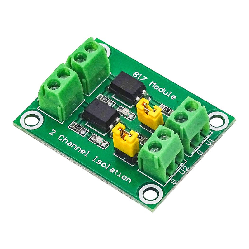 [Australia - AusPower] - HiLetgo 2pcs PC817 2 Channel Optocoupler Isolation Board 817 Voltage Isolation Module Voltage Converter Module 3.6-30V Photoelectric Isolated Module(2/4/8 Channel Optional) 