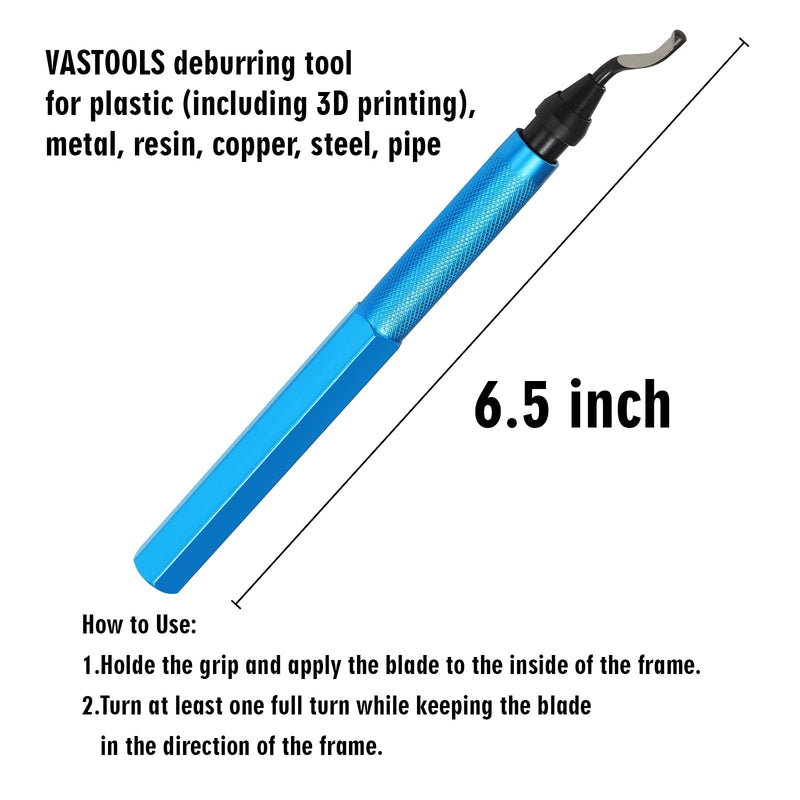 [Australia - AusPower] - VASTOOLS Deburring Tools,7pc,High Grade Swivel Blades,Metal Handle Deburr Tool for Metal, Resin, PVC Pipes, Copper, Plastic and 3D Printed,Hole Internal Chamfer Tool Removing Burr 7pc Deburr 