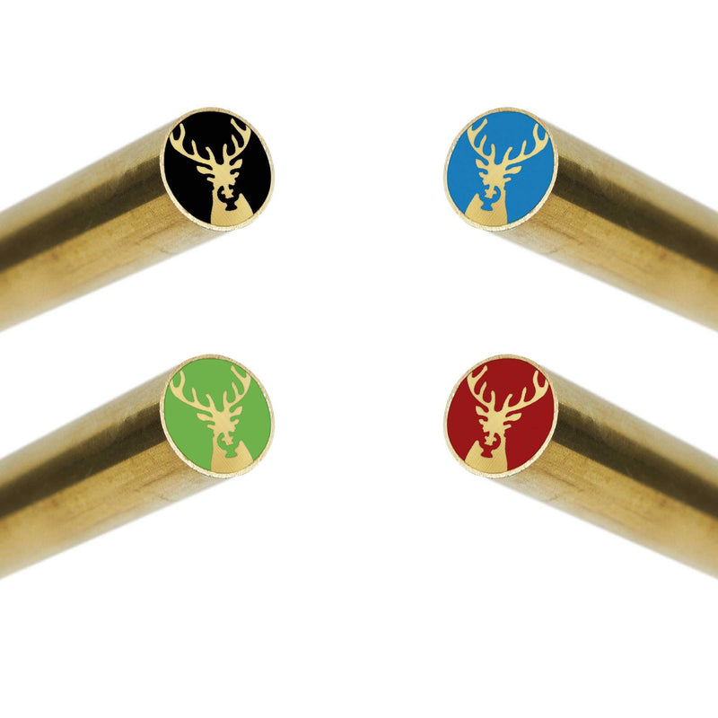 Mosaic Pin for Knife | Decorative Brass Heavy Duty Knife Handle Pins for Fixed Blade Knives | Handmade Pocket Knife Pins Tools (White Tailed Deer, 5/16" (8mm)) White Tailed Deer 5/16" (8mm)
