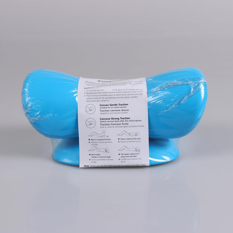 [Australia - AusPower] - Cozyhealth Neck Stretcher for Neck Pain Relief, Neck and Shoulder Relaxer Cervical Traction Device Pillow for TMJ Pain Relief and Muscle Relax, Cervical Spine Alignment Chiropractic Pillow (Blue) 