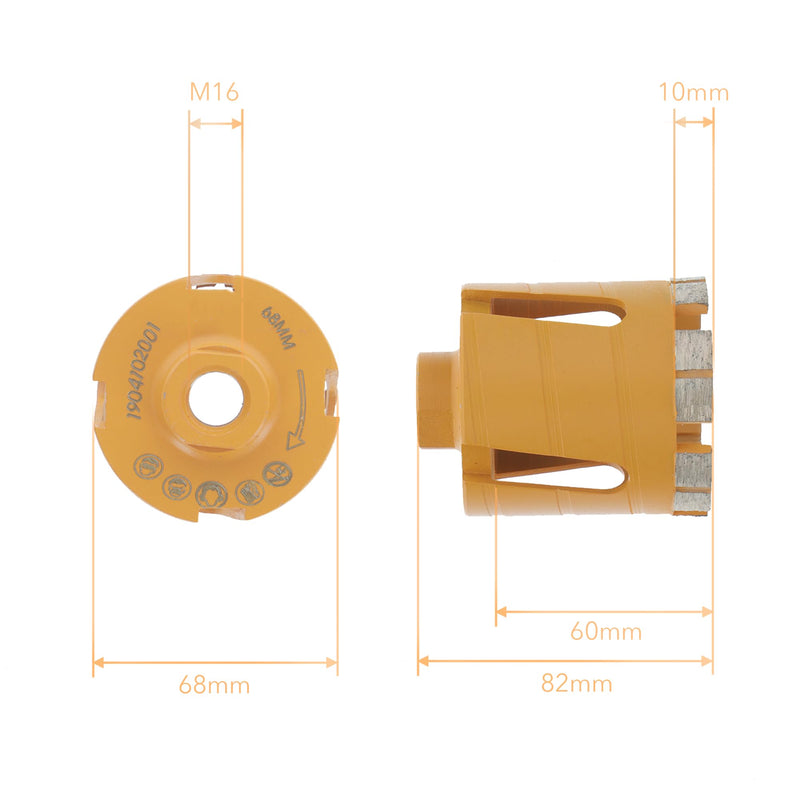Prodiamant Premium Diamond, Core Drill for Masonry, orange | 6 diamond segments, long service life, 60 mm usable length, fast drilling in masonry, brick and concrete 68mm