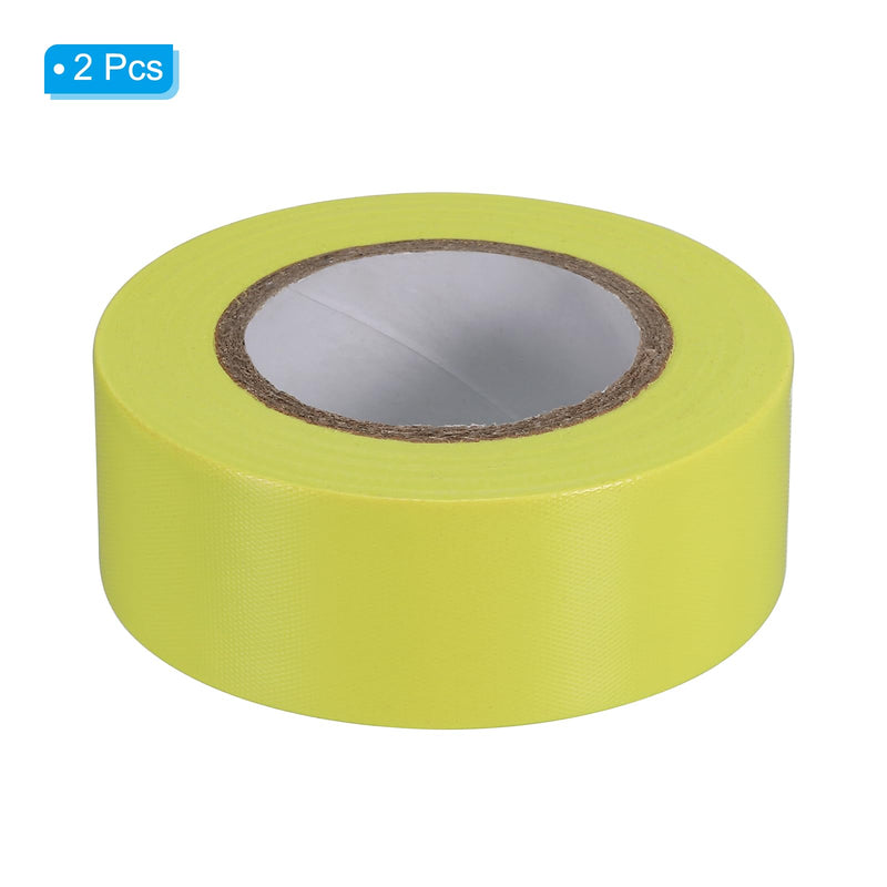 PATIKIL Flagging Tape 1" x98', 2 Pack PVC Non-Adhesive Neon Marking Tape for Tree Survey Boundaries Outdoor Trail, Yellow
