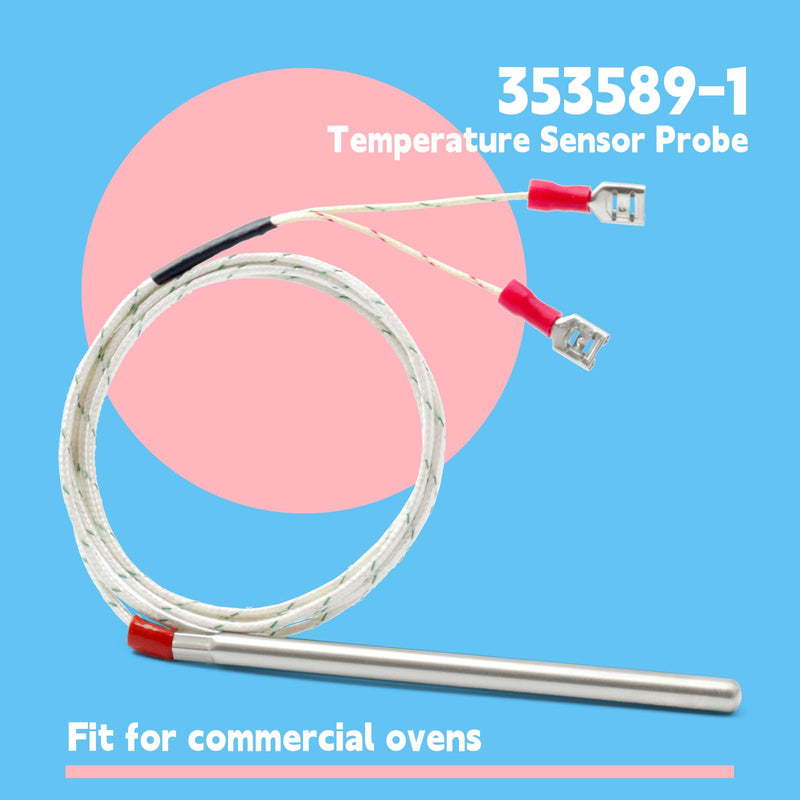 [Australia - AusPower] - 353589-1 Temperature Sensor Probe Compatible with Vulcan Hart Commercial Oven WKGD ECO2D ECO4D ECO6D GCO2D GCO4S SG4D SG6D VC4EC VC4GD VC4GS VC6EC VC6ED Replace 44-1235 00-353589-00001 VH353589-1 