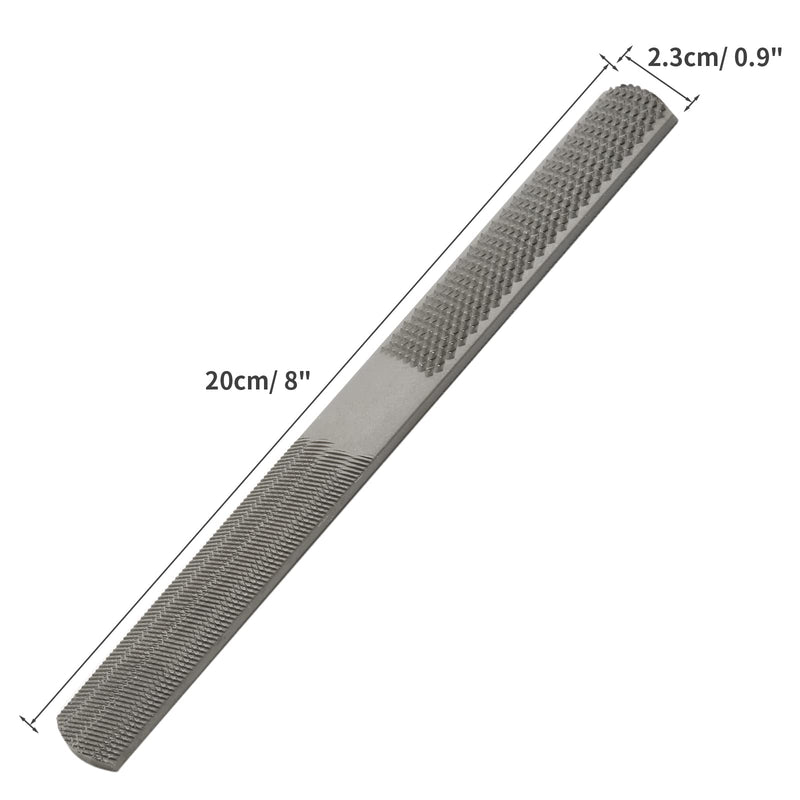 [Australia - AusPower] - Litoexpe 2 Pack 8 Inch 4 Way Premium Grade High Carbon Hand File, Round Rasp, Half Round Flat, Needle Files for Sharping Wood and Metal Tools 