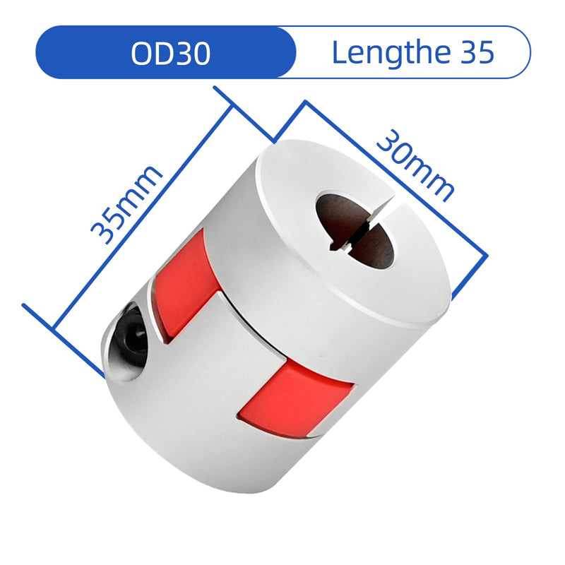 [Australia - AusPower] - Upgrade D30*L35 Flexible Shaft Coupling 10mm to 14mm Aluminium Plum Connector Flexible Coupler for 3D Printer CNC Machine and Servo Stepped Motor Bore 10mm to 14mm 1 
