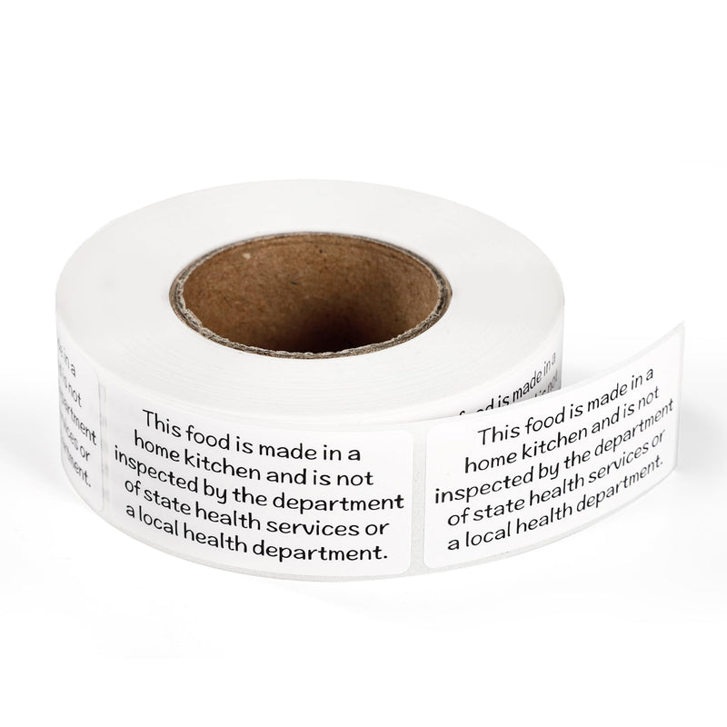 500 Pcs Cottage Food Law Labels Stickers, Thermal Printed Adhesive Labels Home Kitchen Inspection Ingredients Stickers for Home Kitchen Bakery Homemade Food Packaging 500