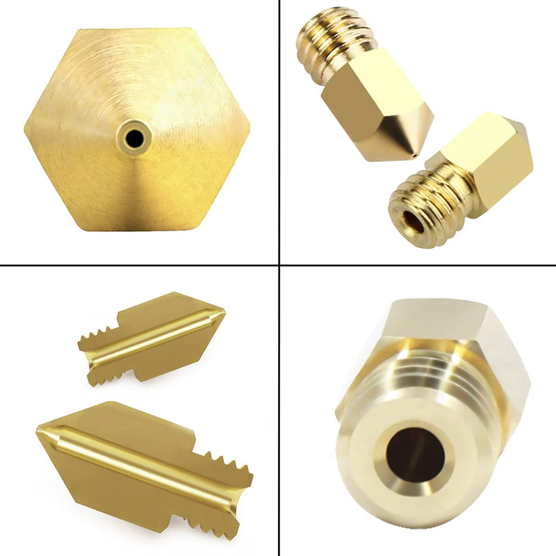 0.4MM MK8 Ender 3 Nozzles 25 pcs 3D Printer Brass Nozzles Extruder for Makerbot Creality CR-10 with 5 Needles and Metal Storage Box (0.4mm) 0.4MM