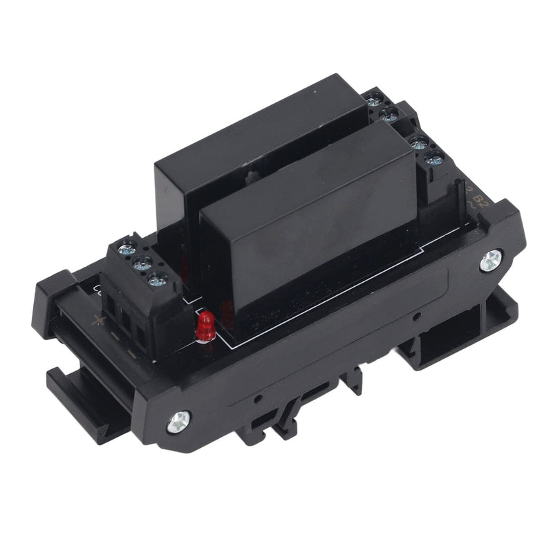Solid State Relay Module, 3-32VDC Input DIN Rail Mount Resin Seal Plug and Play Resistant 2pcs DC to AC Equipment Relay Module