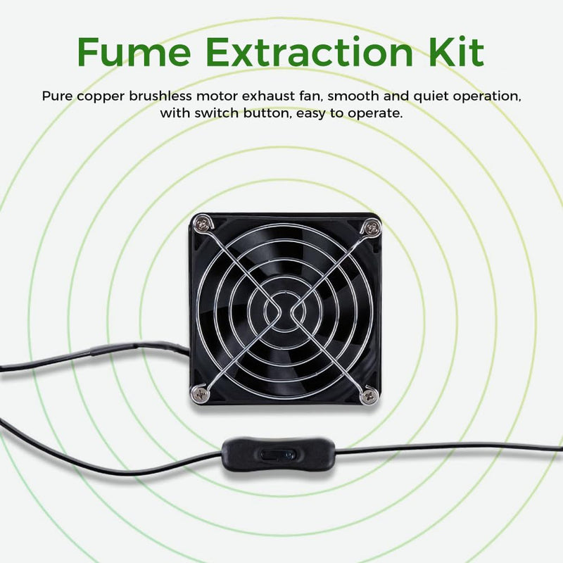 Creality Official Fume Extraction Kit, 4000 RPM High-Efficiency Ventilation Fan, Exhaust Smoke & Odors, Compatible for 3D Printer Enclosure with Fan Interface and Laser Engraver Enclosure