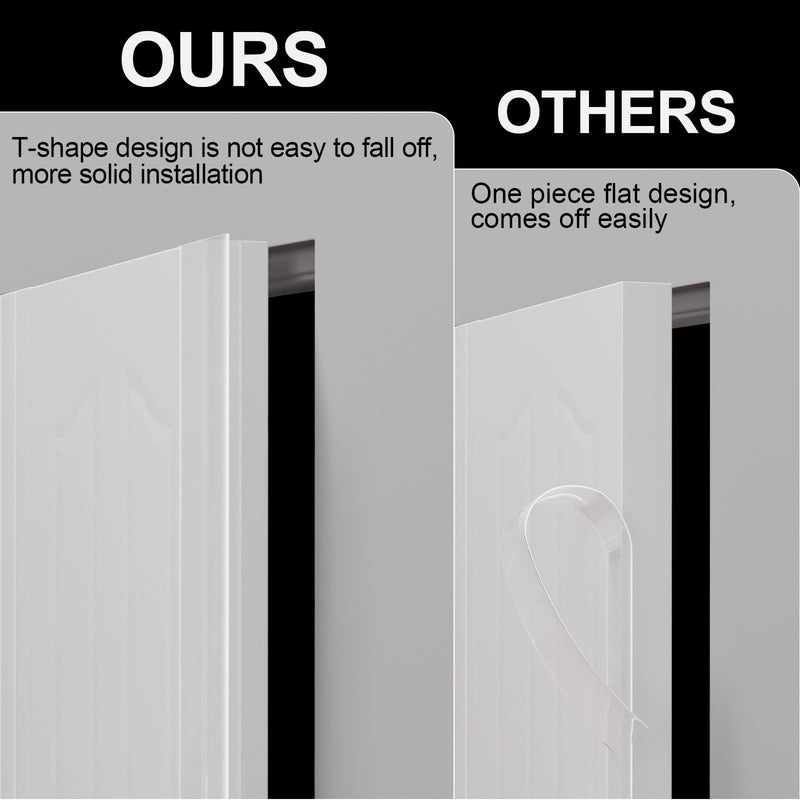 [Australia - AusPower] - T-Shaped Door Draft Stopper, Silicone Seal Strip for Door & Windows Gaps,Weather Stripping Door Seal Strip,20Ft,Clear 20FT Clear 