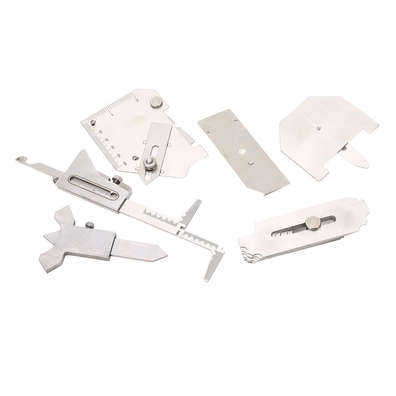 [Australia - AusPower] - 6Pcs Fillet Weld Set Fillet Welding Inspection Set Fillet Include Hi Lo Angle Measuring Tool 
