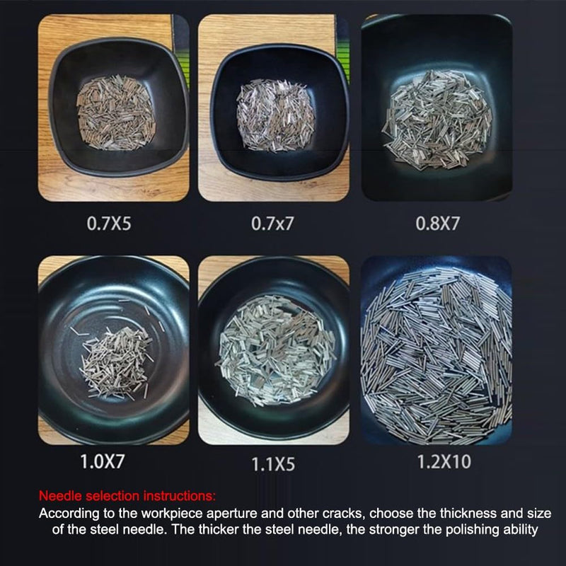 [Australia - AusPower] - 1 kg 304 Stainless Steel Polishing Needle, Magnetic Polishing Needle, Tumbling Media Pins for Polishing Grinding Machine, 1.2 x 5 mm 1.2×5MM 