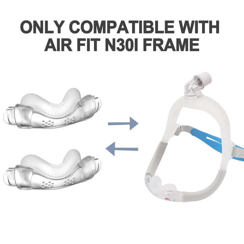 [Australia - AusPower] - 2 Pack Replacement Cushions for Airfit N30i (M), 2 Pack Old Version Curved Nose Pads Compatible with N30i, Soft & Comfortable, High Quality CPAP Accessories by BlessEase M 