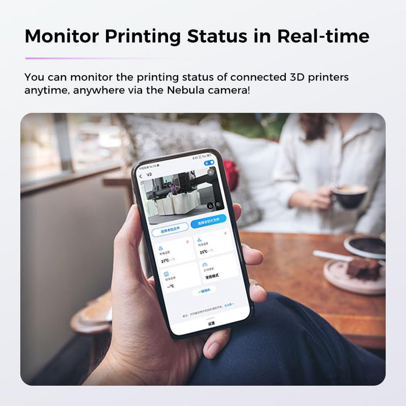 Creality Official Nebula Camera, Remote Monitoring, WiFi Connection, Auto Generate Time-Lapse Video, Compatible Sonic Pad/Nebula Pad/Ender-3 V3 KE/CR-10 SE/HALOT-MAGE