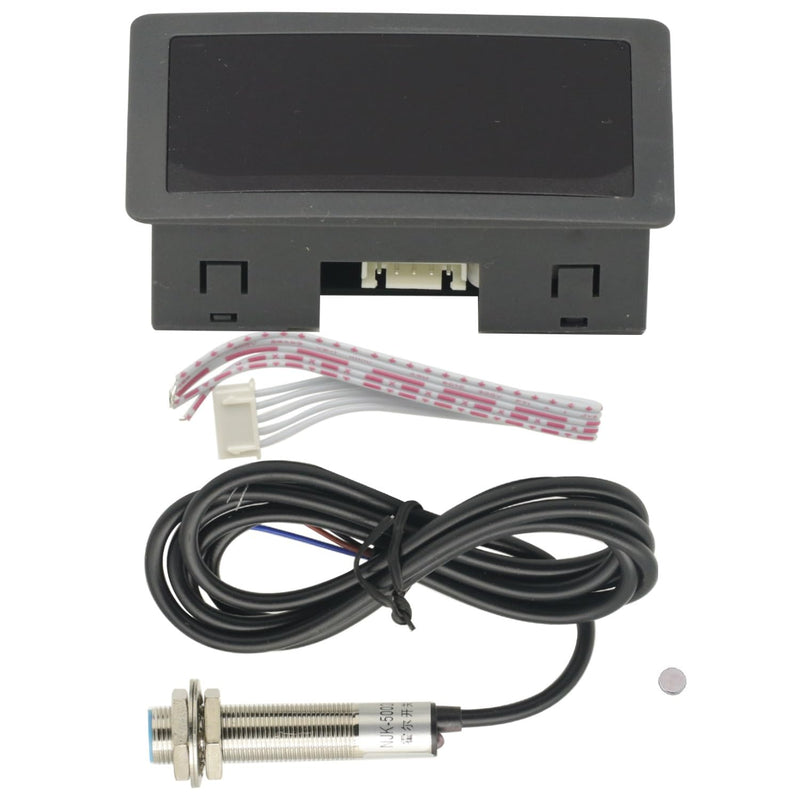 [Australia - AusPower] - Tachometer 4 Digital LED Tach RPM Speed Meter,Digital Speedometer with Hall Proximity Switch Sensor NPN 