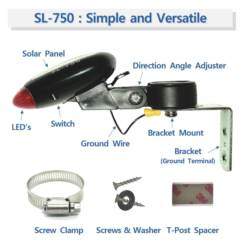 [Australia - AusPower] - Electric Fence Light, Electric Fence Indicator, Electric Fence Tester, Solar Powered, No Wiring, UV and Water Resistant - SmartLight 