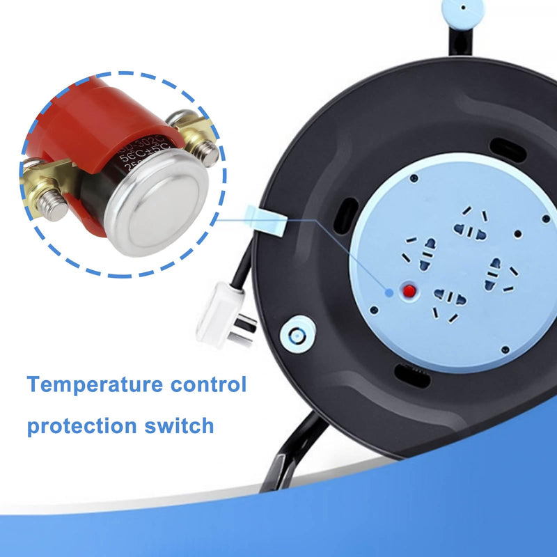 [Australia - AusPower] - The Lord of the Tools Thermal Switch 56°C 250V 16A/10A Self-Resetting Thermal Switch for Cable Reel Drum Cable Replacement Part Wire Trays Mobile Sockets Pack of 2 