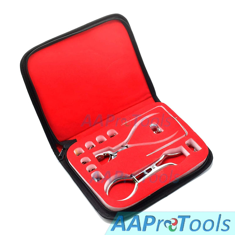 [Australia - AusPower] - 12 Pieces/Set Dental Endodontic Clamp Puncher Clamps Forceps Frame Punch Dental Hole Puncher Dentist Tools DN-2207 