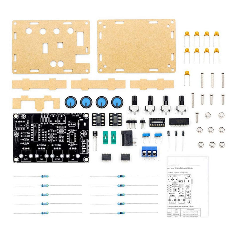 [Australia - AusPower] - ICL8038 Low-Frequency Signal Generator DIY kit Sine/Triangle/Square/Compatible withward/Reverse Output 5Hz~400KHz Adjustable Frequency with Acrylic Case 
