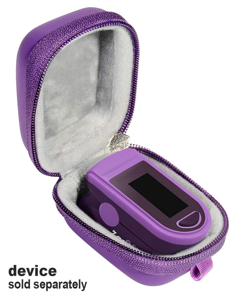 [Australia - AusPower] - Fingertip Pulse Oximeter Case only for Zacurate Pro 500DL, 500BL, Childrend, Facelake FL400 t. FL350, CMS500DA, mibest, Innovo Deluxe, Santamedical, ANKOVO, CONTEC, Metene Purple 