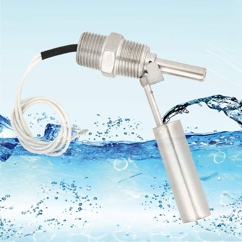 [Australia - AusPower] - Liquid Water Level Sensor, 304 Stainless Steel Switch 1/2NPT Male Thread DC0-110V Side Mounted Liquid Water Level Sensor Switch for Aquariums Fish Hydroponics Pool 