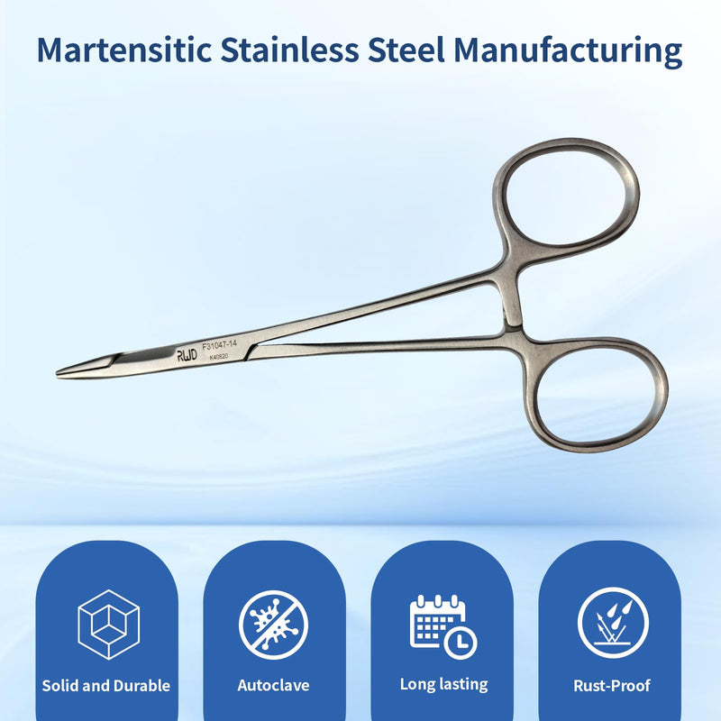 [Australia - AusPower] - OLSEN-HEGAR Needle Holder with Scissors, 5.5" Straight Tip Martensitic Stainless Steel Needle Driver, Surgical Locking Needles Clamp, Fit for Surgery, Medical Lab, Teaching (F31047-14) Olsen-hegar Needle Holder Straight 