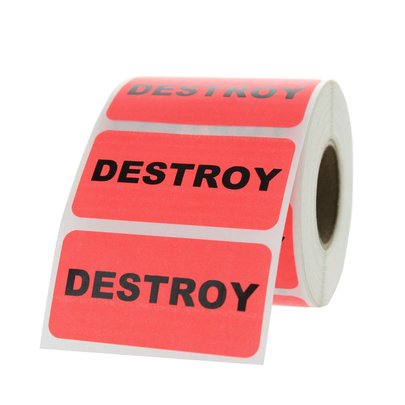 LabelValue | Destroy Inventory Labels 2" x 1" LV-Destroy