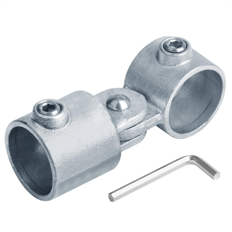GBGS 2 Pack Swivel Socket Clamps,Fits 1-1/2" Nominal Structural Pipe (Actual O.D. 1.9"),Adjustable 0–180°,Secured with Set Screw