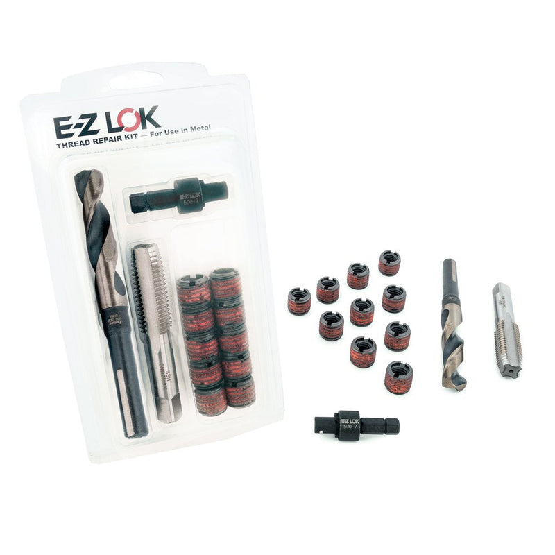 E-Z LOK EZ-329-428 Threaded Inserts for Metal, 1/4-28 Installation Kit, Steel, Black Oxide 1/4-28 (EZ-329-428)