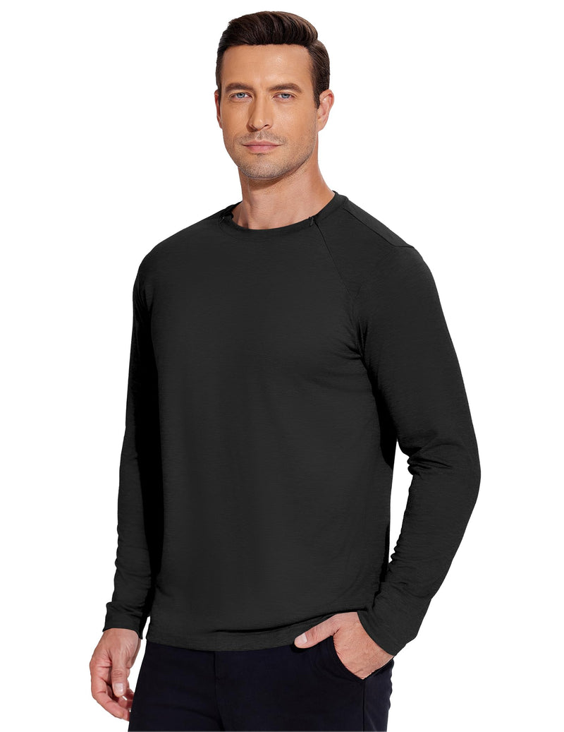 Deyeek Unisex Chemo Shirts for Port Access Chemotherapy Must Haves Long Sleeve Cancer Care Package for Men Black Large