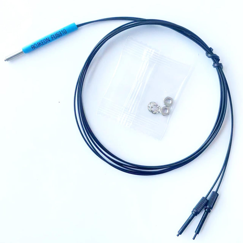 [Australia - AusPower] - FUS310 Fiber Optic Sensor,Diffuse Reflective Digital Fiber Optic,1m Line Length,M3 Sensor Probe 
