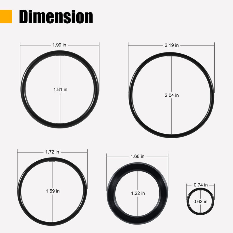 [Australia - AusPower] - Replacement Skid Steer Lift Hydraulic Cylinder Seal Kit Fit for Bobcat 444 500 610 642 643 742 743 753 & More Replaces OEM 6803329, 7137769 