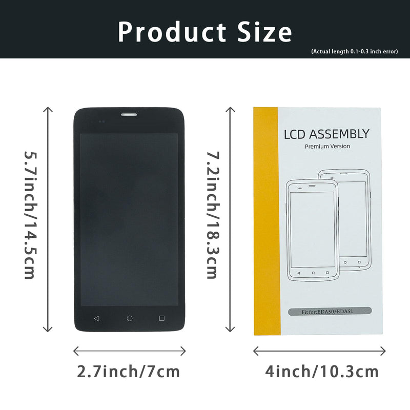 [Australia - AusPower] - EDA51 LCD Screen with Touch Digitizer for Scanpal EDA51 Barcode Scanner Handheld Mobile Computer, Display and Touch Screen Replacement 