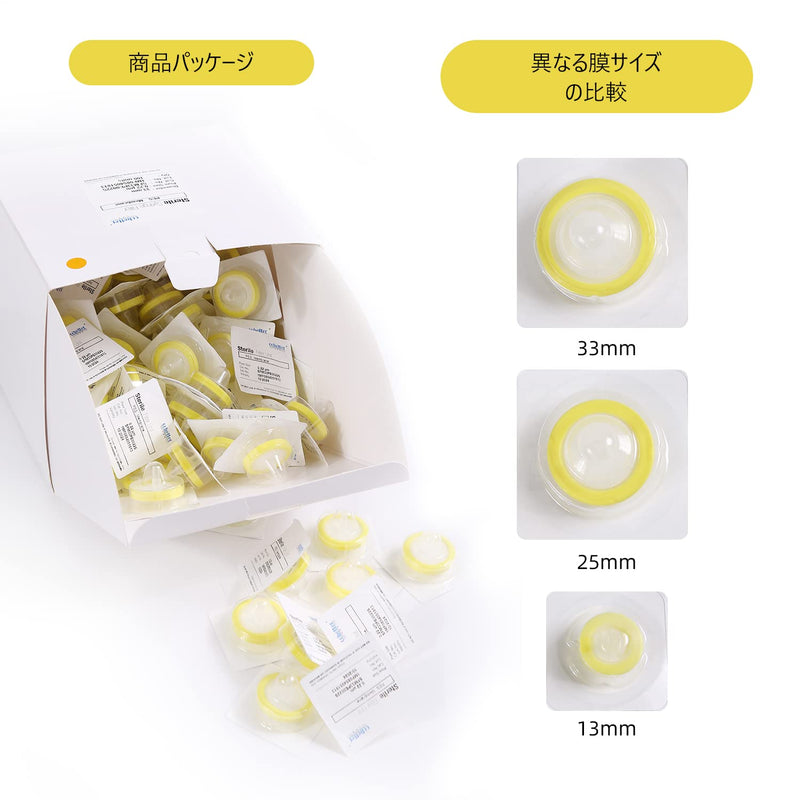[Australia - AusPower] - 10PCS Syringe Filter PES Hydrophilic Filtration Sterile Lab Filters 0.45?m 33mm Membrane Diameter Individually Packed 10 
