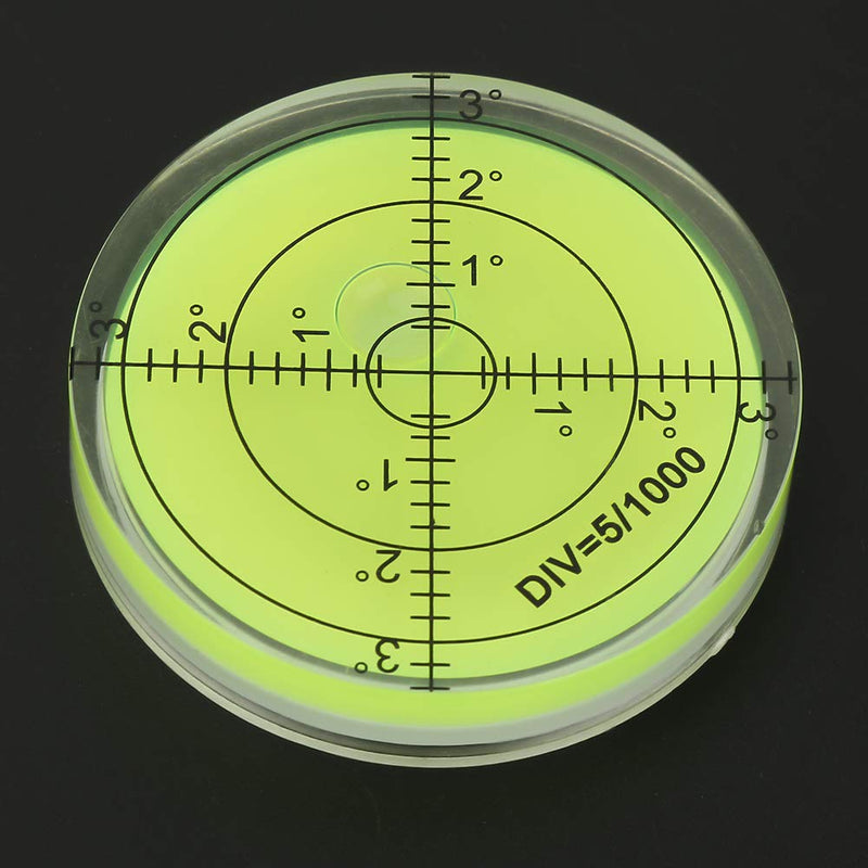 [Australia - AusPower] - Precision Bullseye Spirit Level, 60 mm, Round Level, Round Bullseye Spirit Level, Inclinometer, Horizontal Level, Surveying Instruments, Measuring Tool with Scale for the Balance of the Camera Flat 