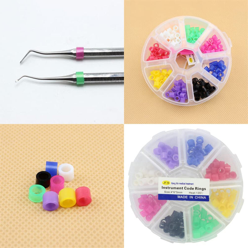 [Australia - AusPower] - Healifty Dental Code Rings, 320pcs Silicone Color Code Rings for Distinguish Dental Instruments, Easy Clean, Non?Toxic, Orthodontic Code Ring for Scaler Dental Tool 320pcs Style 3 