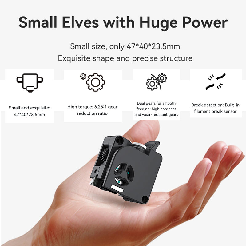 Creality K2 Plus Extruder and Nozzle Kit, for K2, K2 Pro, K2 Plus 3D Printer, with 1PCS 0.4mm Quick-Swap Nozzle, 1PCS Nozzle Wrench, 5PCS Silicone Sock, Dual Gears Extrusion Kit