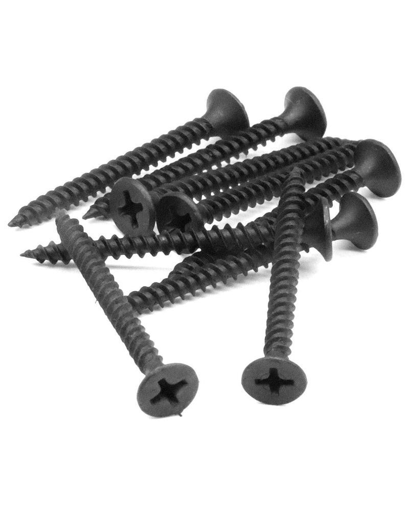 [Australia - AusPower] - 50pcs #8 x 1-1/2" Flat Head Phillips Drywall Screws Fine Thread Sharp Point Wood Screw, Carbon Steel 1022A, Black Phosphate #8 x 1-1/2" 50 