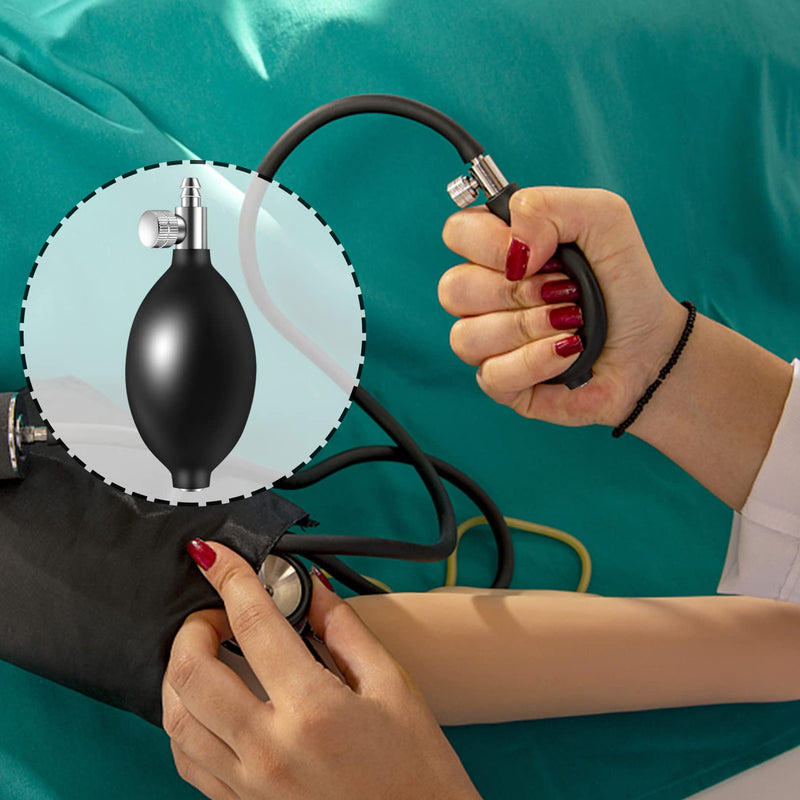 [Australia - AusPower] - 3Pcs Blood Pressure Latex Bulb Replacement Inflation Bulb Pump Hand Squeeze Sphygmomanometer Bulb with Air Release Valve 