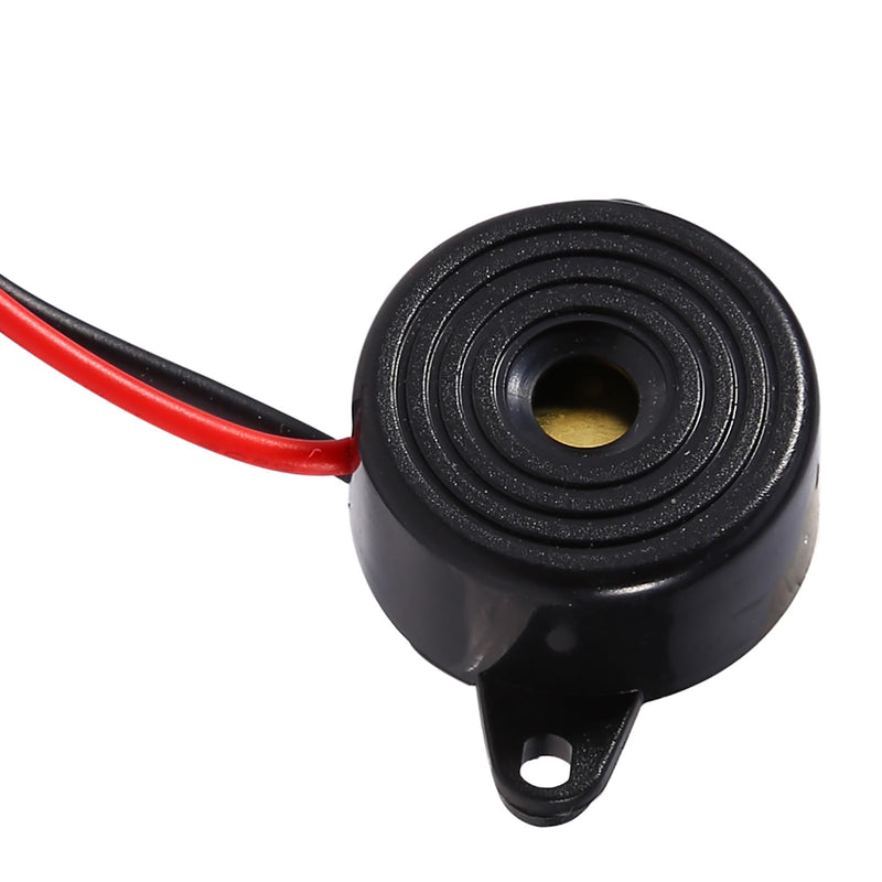 [Australia - AusPower] - 3-pack DC 3V-24V Active Piezo Electric Buzzer Piezo Electronic Buzzer Alarm Active Buzzer Loud Continuous Sound with 100mm Sound Cable 