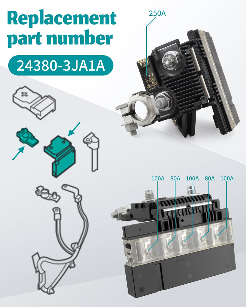 [Australia - AusPower] - 24380-3JA1A Positive Battery Terminal Fuse Fit for Nissan Altima Maxima Murano Pathfinder 2013-2019, Fit for Infiniti QX60 JX35 2013-2020 