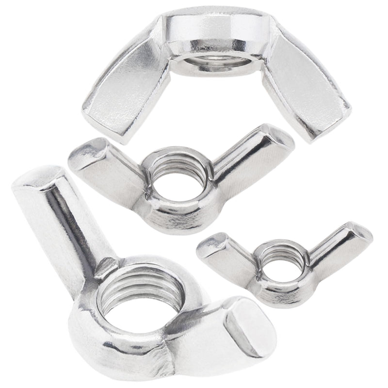 [Australia - AusPower] - 50PCS 1/4"-20 Wing Nuts, 304 Stainless Steel Parts Hand Twist Tighten Fasteners Butterfly Nut (1/4"-20 50Pack) 1/4"-20 50Pack 
