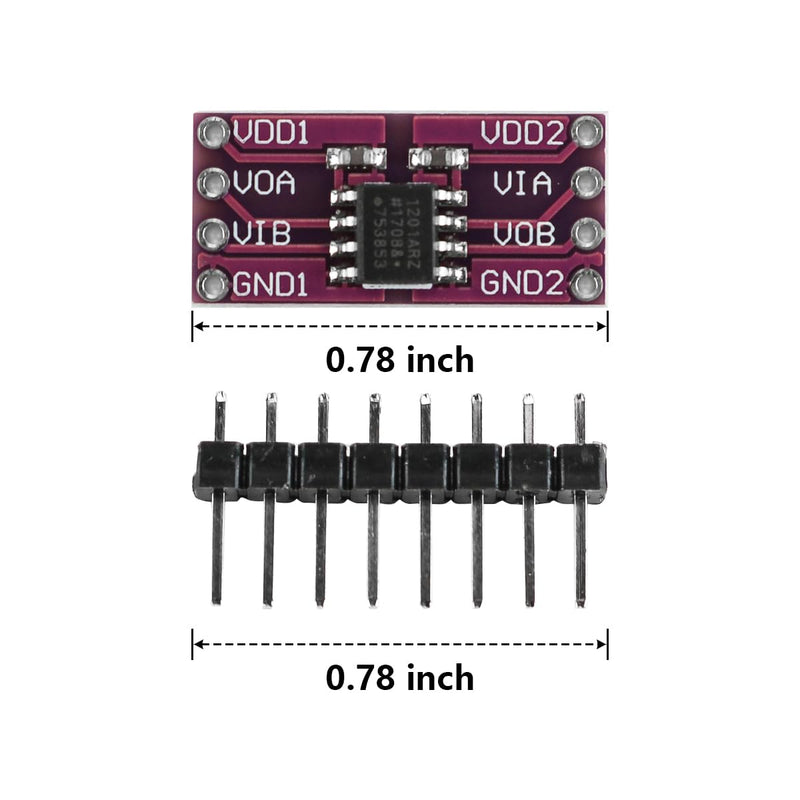 4pcs ADUM1201 Dual Channel Digital Magnetic Isolator Serial Digital Isolator Module Magnetic Isolation SPI CAN Bus Transceiver Signal Isolation (Long)