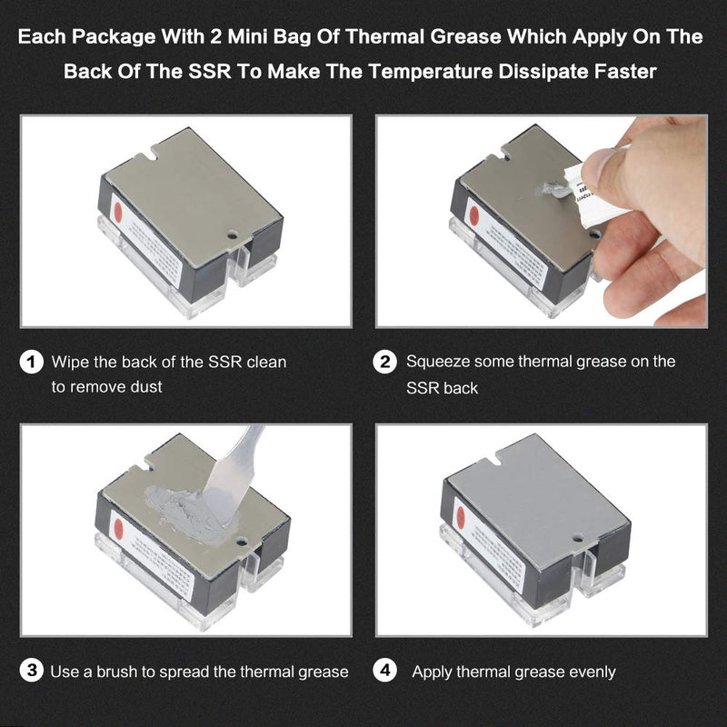 [Australia - AusPower] - CG Solid State Relay SSR-40DA DC to AC Input 3-32VDC To Output 24-480VAC 40A Single Phase Plastic Cover… DC to AC 40A 