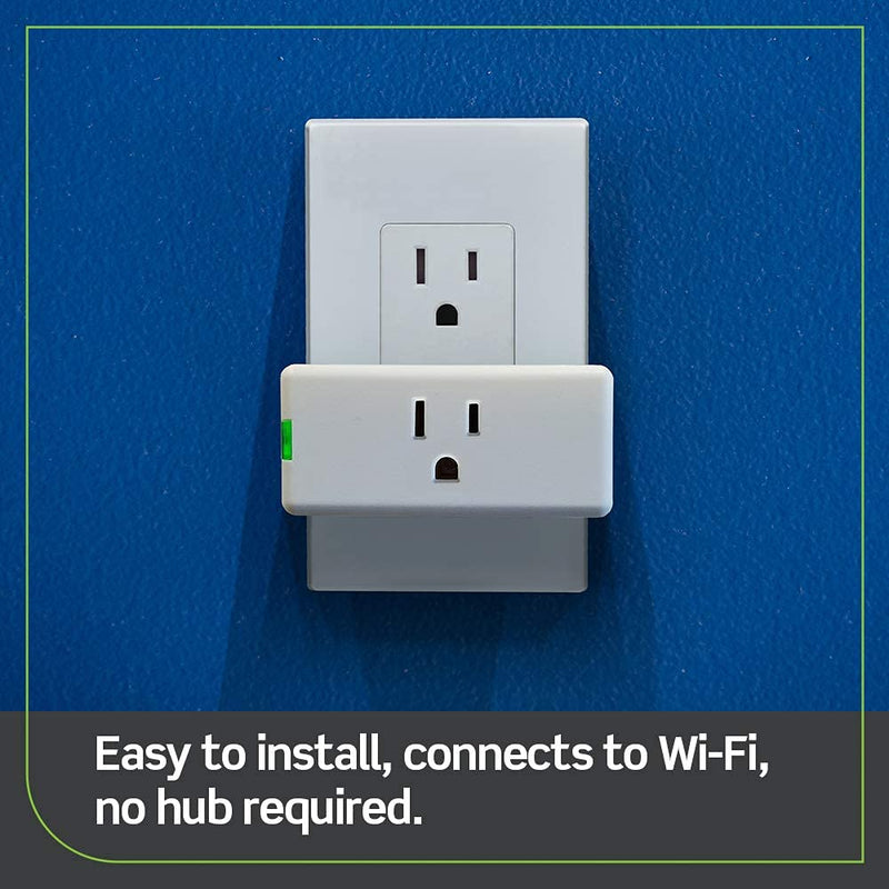[Australia - AusPower] - Leviton Decora Smart Plug, Wi-Fi 2nd Gen, Works with Matter, My Leviton, Alexa, Google Assistant, Apple Home/Siri & Wire-Free Anywhere Companions for Switched Outlet, D215P-1RW, White Plug-in Switch 