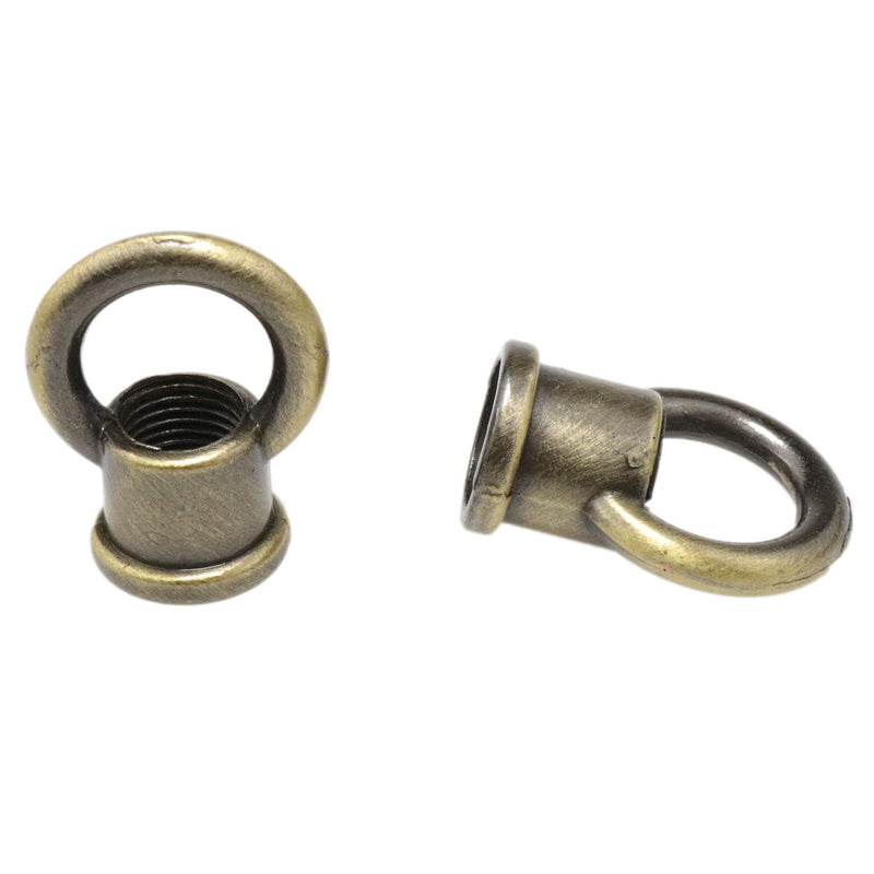 [Australia - AusPower] - Light Fixture Hooks Ring Nut Lifting Ring Nut Eye Nuts Lamp Nut M10 Thread Black Bronze Ring Hanging Light Ring Fixture 4 Sets 