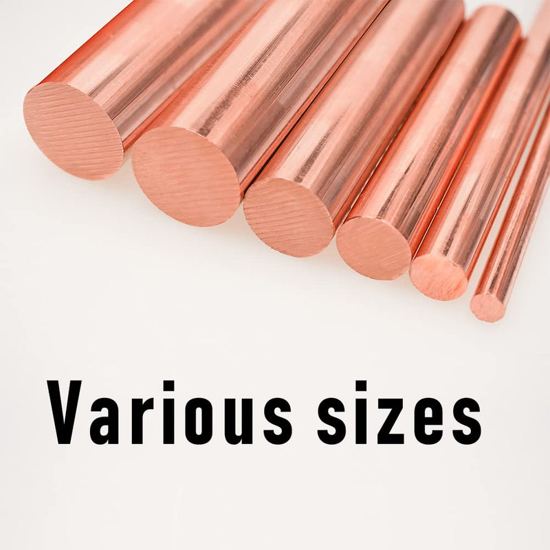 1Pcs Pure Copper Round Rod 3/4"(20mm) Dia 7.87" Length Bare Copper Cu Metal Rod for Metal Craft Hobbies 3/4" Dia 8"Length
